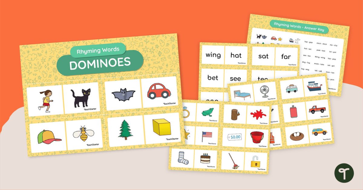 Rhyming Dominoes Game teaching resource