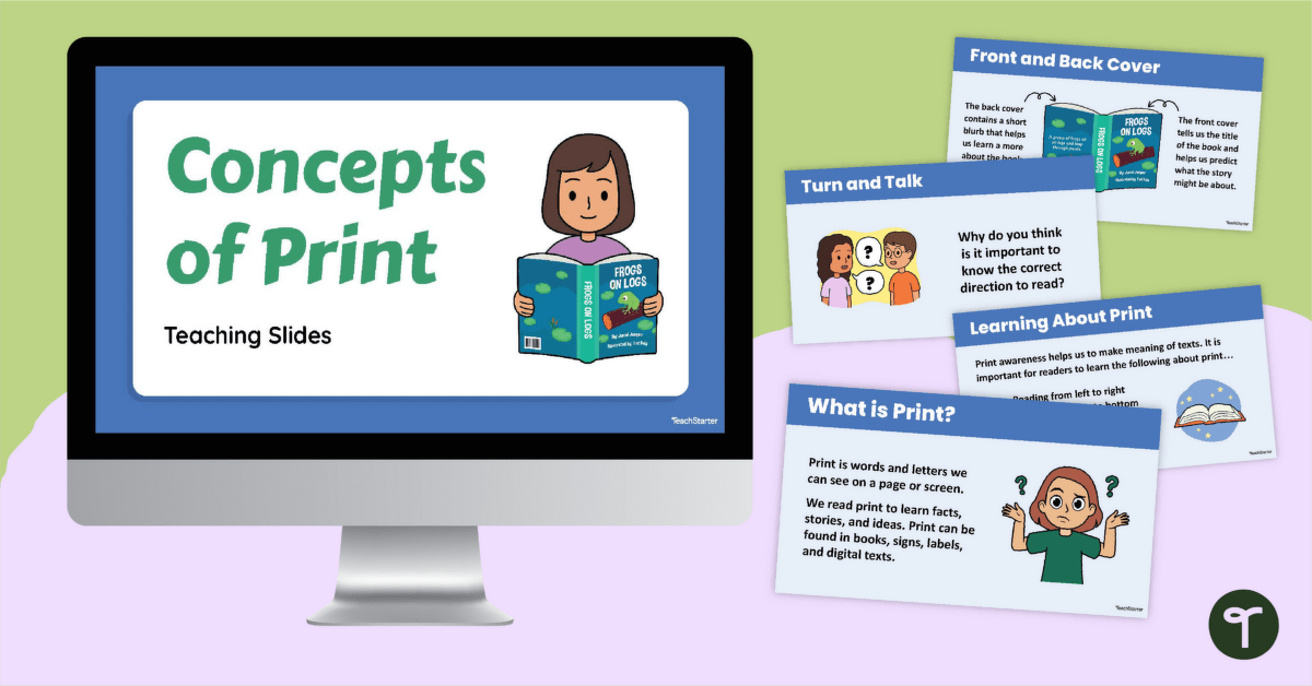 Concepts About Print Teaching Slides teaching resource