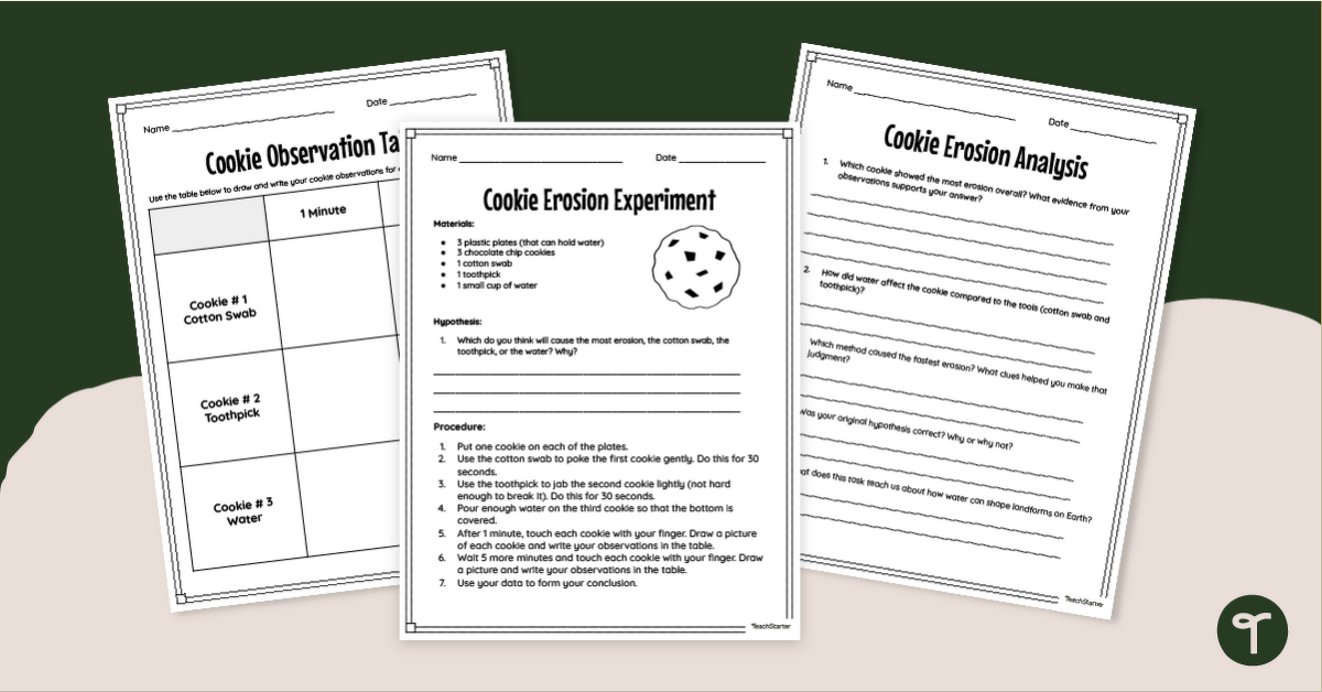 Cookie Erosion Experiment teaching resource