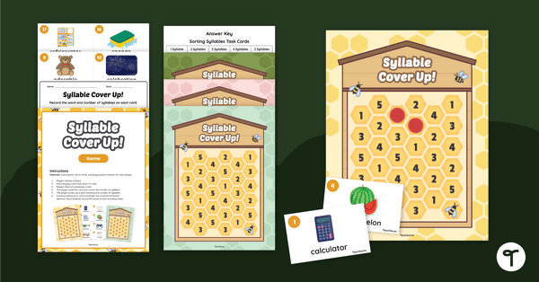 Go to Counting Syllables Game teaching resource
