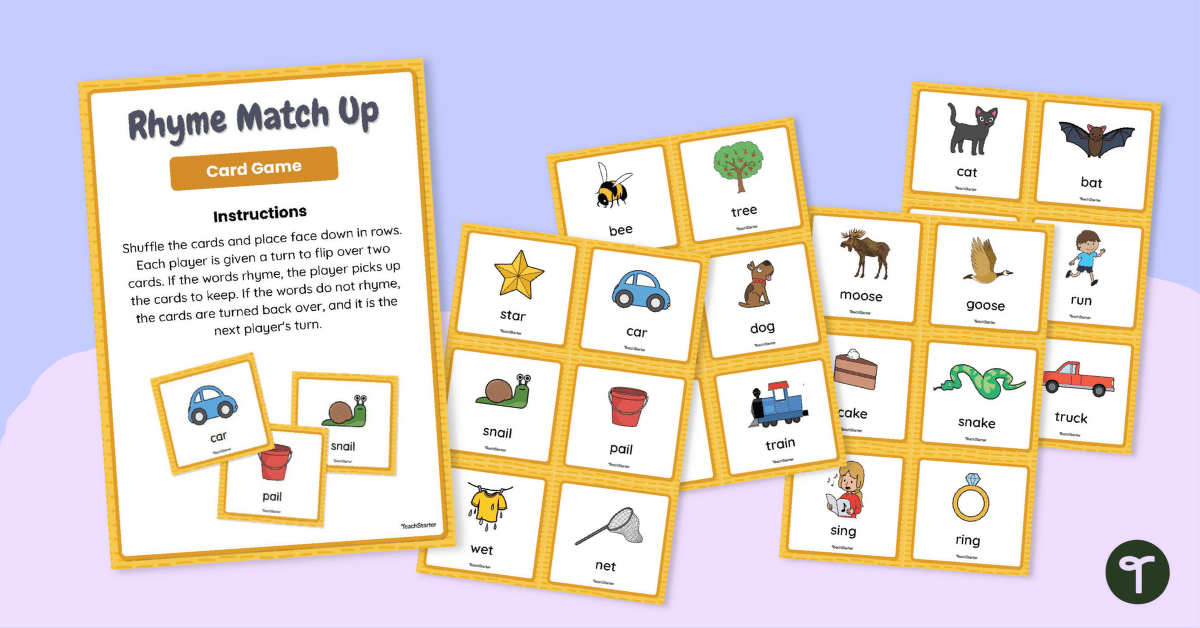 Rhyming Card Game teaching resource