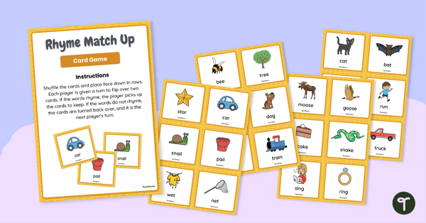 Go to Rhyming Card Game teaching resource