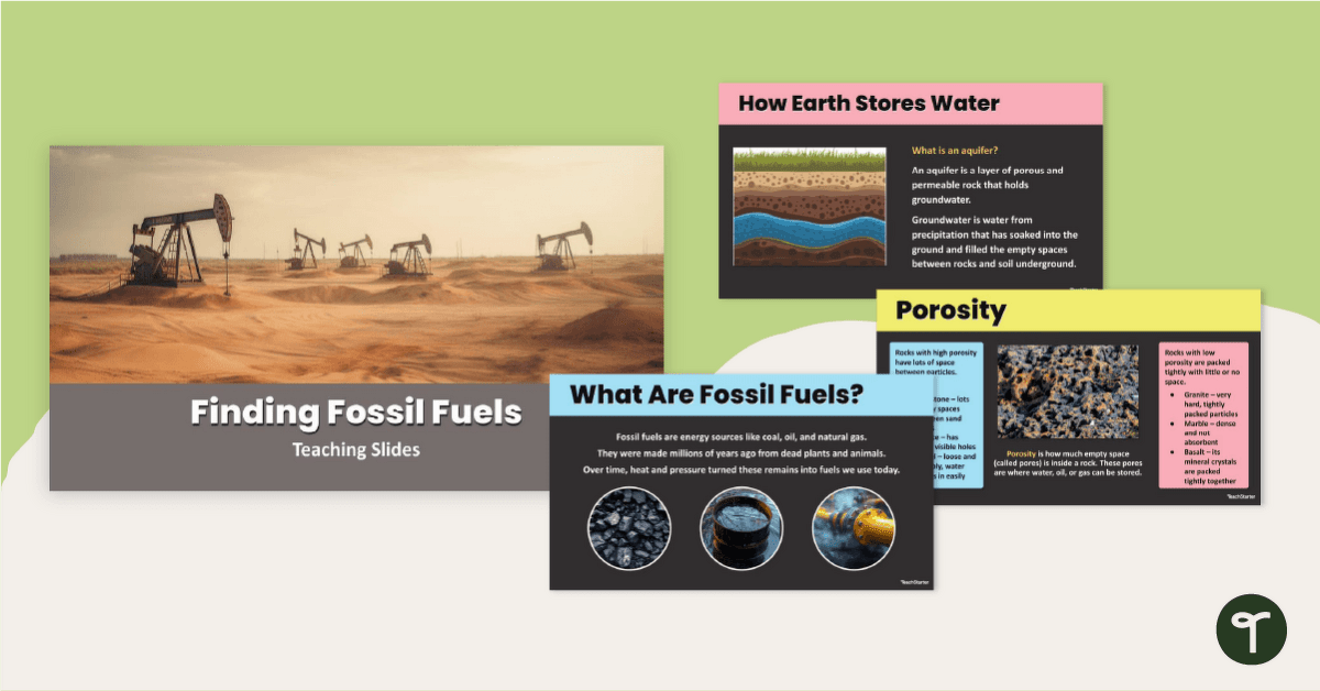 Finding Fossil Fuels PowerPoint teaching resource