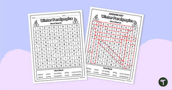 Go to Winter Paralympics Word Search – Primary Grades teaching resource