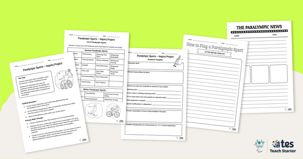 Go to Paralympic Sports – Inquiry-Based Project teaching resource