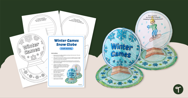 Go to Paralympics Activity – Snow Globe Craft teaching resource