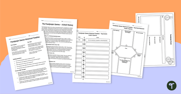Go to Paralympic Games Historical Timeline – Inquiry-Based Project teaching resource