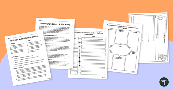 Go to Paralympic Games Historical Timeline – Inquiry-Based Project teaching resource