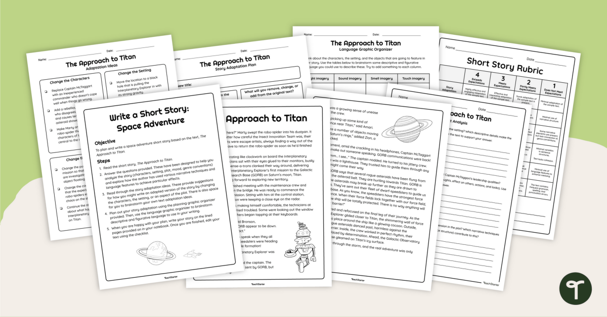 Write a Short Story – Adventure in Space teaching resource