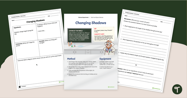 Go to Science Experiment - Changing Shadows teaching resource