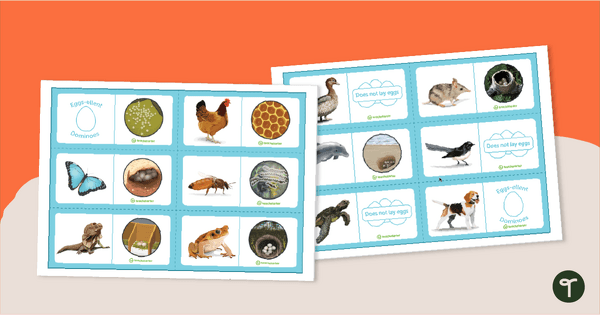 Go to Animals That Lay Eggs - Domino Game teaching resource