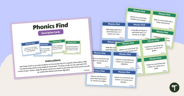 Go to Phonemic Awareness Cards teaching resource