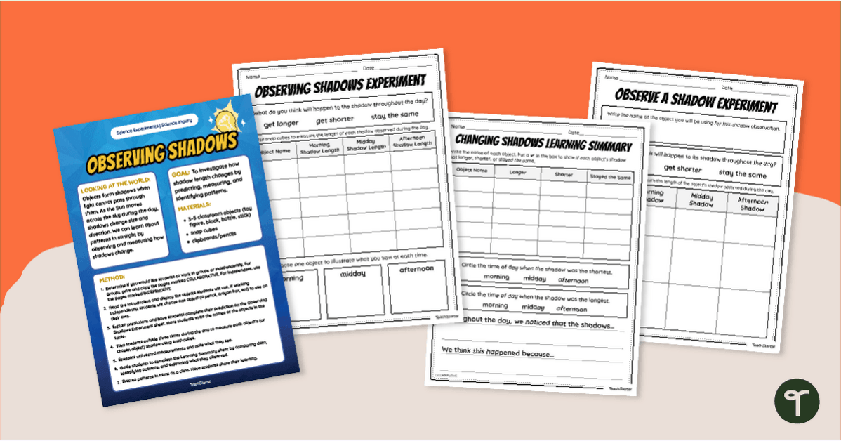 Observing Shadows Science Investigation (1-2) teaching resource