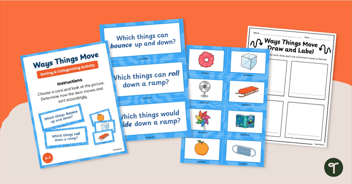 Ways Things Move - Science Sorting Activity teaching resource