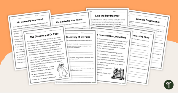 Go to Character Description – Text Analysis Worksheets teaching resource