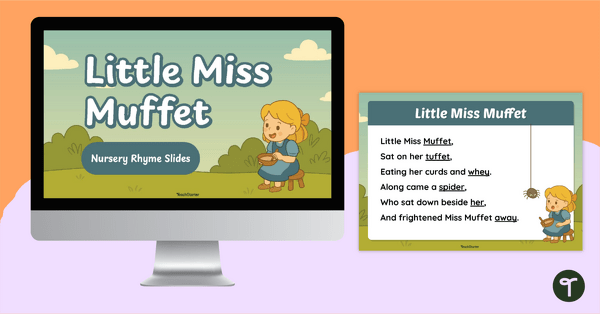 Go to Little Miss Muffet – Nursery Rhyme Poster and PowerPoint teaching resource