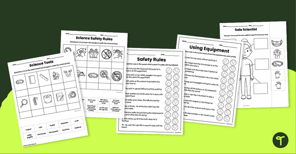 Go to Lab Equipment & Science Safety Worksheets (K-2) teaching resource