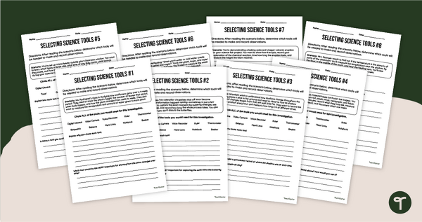 Go to Select a Science Tool Worksheets teaching resource
