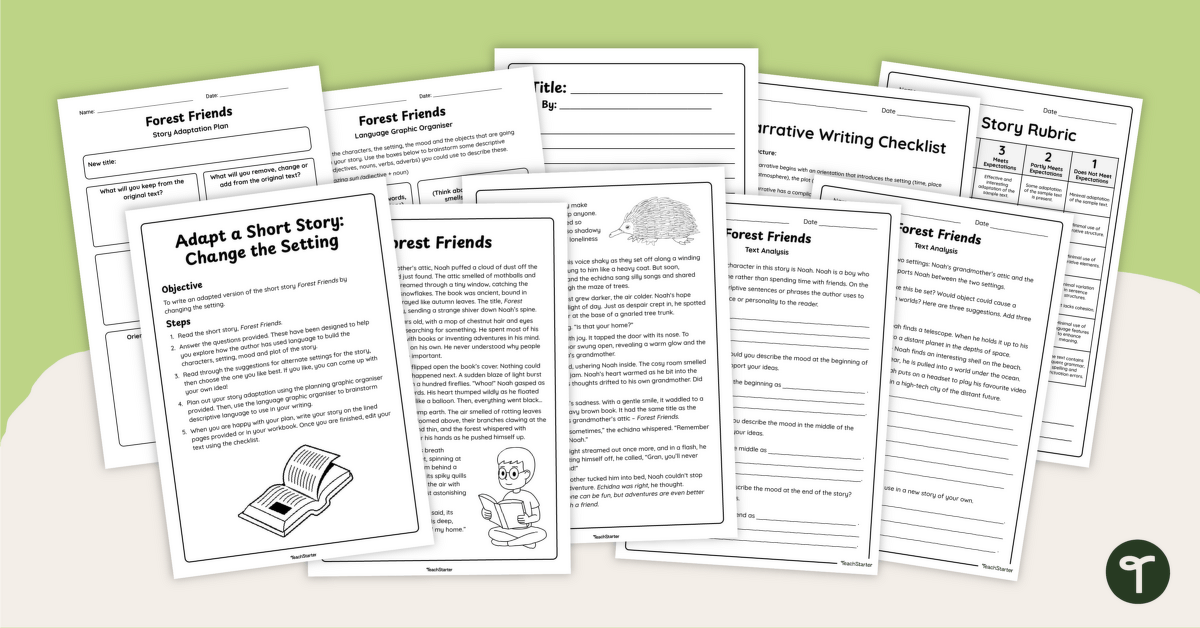 Adapt a Short Story – Change the Narrative Setting teaching resource