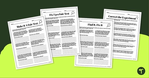Go to Make It A Fair Test Worksheets teaching resource