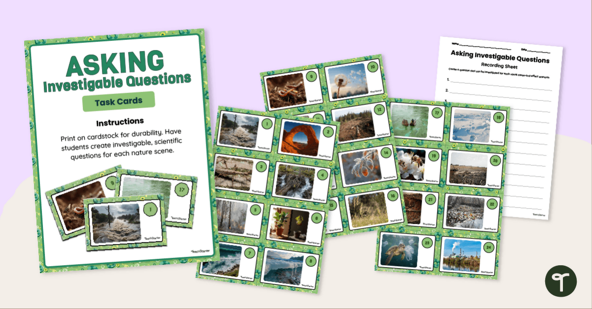 Asking Testable Questions Activity Cards teaching resource