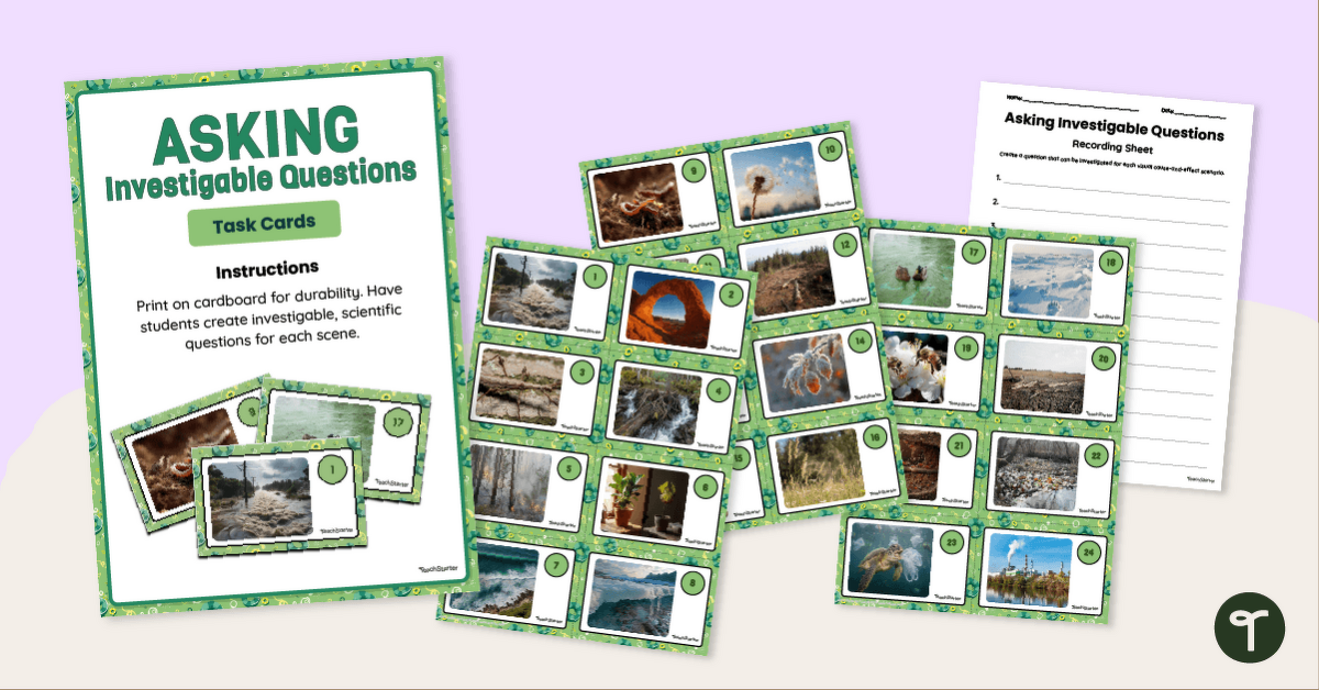 Asking Testable Questions Activity Cards teaching resource