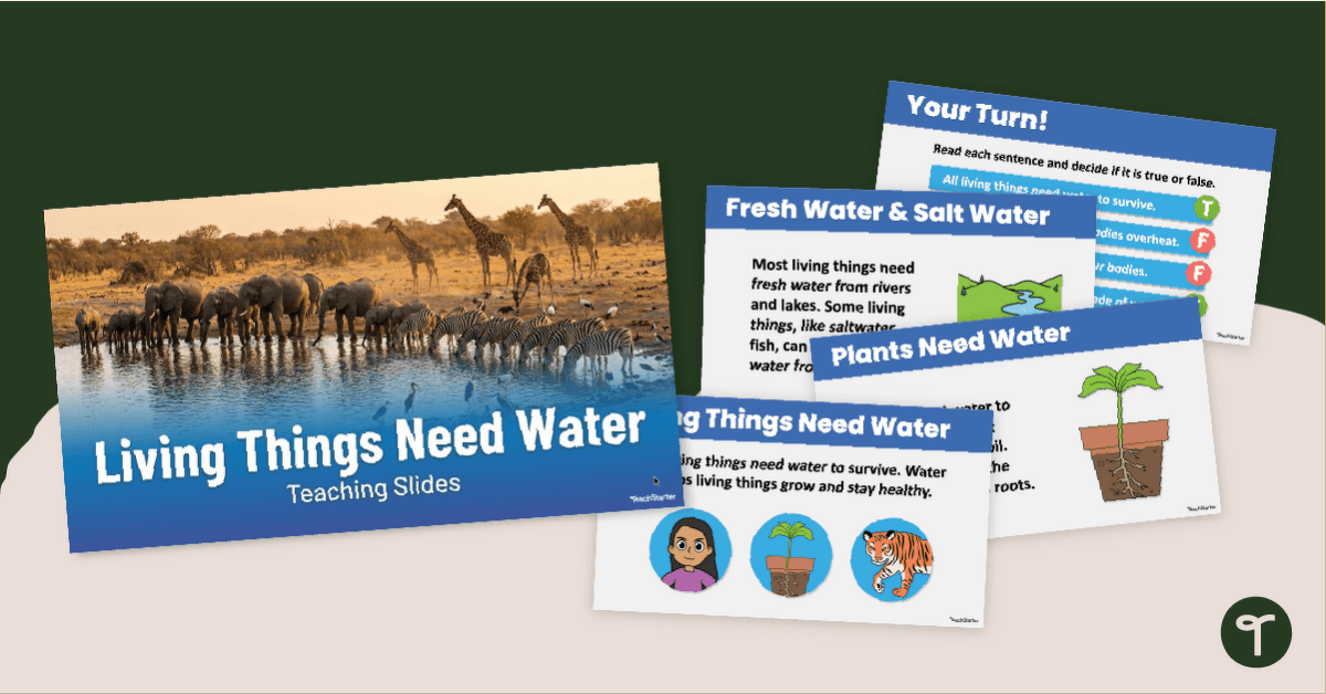 Living Things Need Water PowerPoint teaching resource