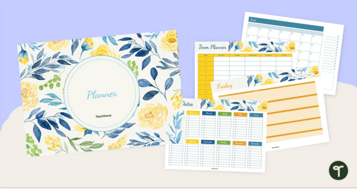 Vintage Floral Digital Teaching Planner teaching resource