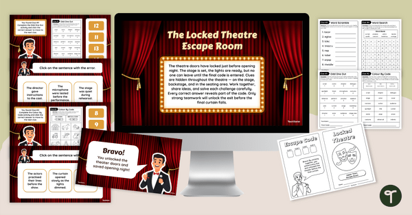 Go to The Locked Theatre Whole Class Escape Game teaching resource