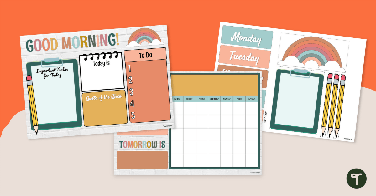 Classroom Morning Routine Posters and PowerPoint teaching resource