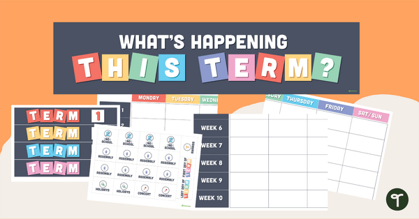 Go to Customisable Classroom Yearly Wall Planner teaching resource