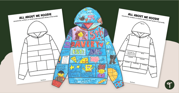 Go to All About Me Hoodie Activity teaching resource