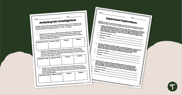 Go to Analysing Fair Tests Activity Sheets (5-6) teaching resource