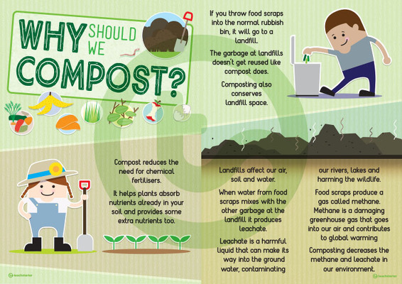 Composting Tips NEW Health Think Green Self Help POSTER