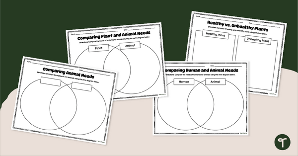 Go to Comparing Plant and Animal Needs Venn Diagram Worksheets teaching resource