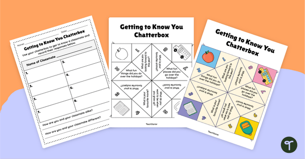 Go to Getting to Know You Chatterbox teaching resource