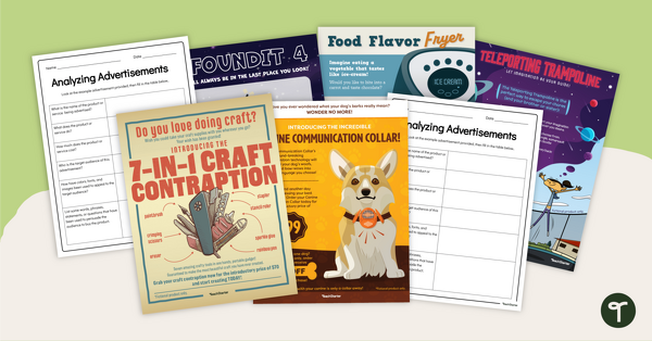 Go to Advertisement Examples and Analysis Worksheets teaching resource