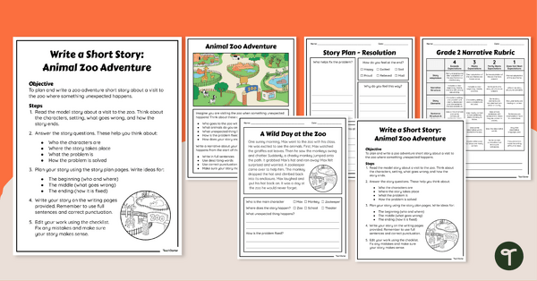 Go to 2nd Grade Narrative Writing Assessment Pack teaching resource