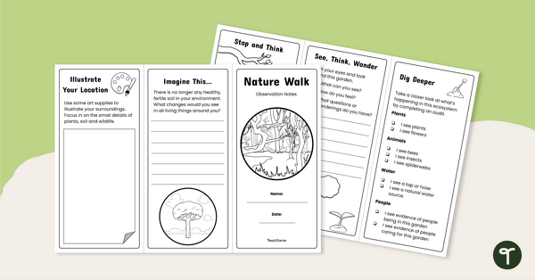 Go to Nature Walk Brochure Template teaching resource