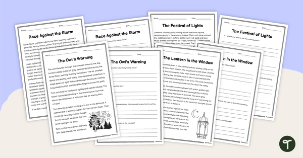 Go to Mood in Narrative Writing – Text Analysis Worksheets teaching resource
