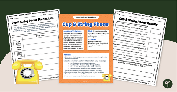 Go to Cup and String Phone - Science Sound Investigation teaching resource