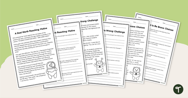 Go to Character Development – Text Analysis Worksheets teaching resource