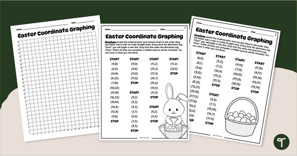 Go to Easter Coordinate Graphing Worksheets teaching resource
