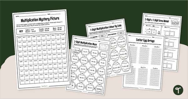 Go to Differentiated Easter Multiplication Worksheets (2-4) teaching resource