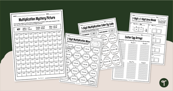 Go to Differentiated Easter Multiplication Worksheets (2-4) teaching resource