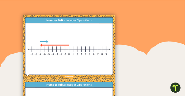 Go to Number Talks - Integer Operations Task Cards teaching resource