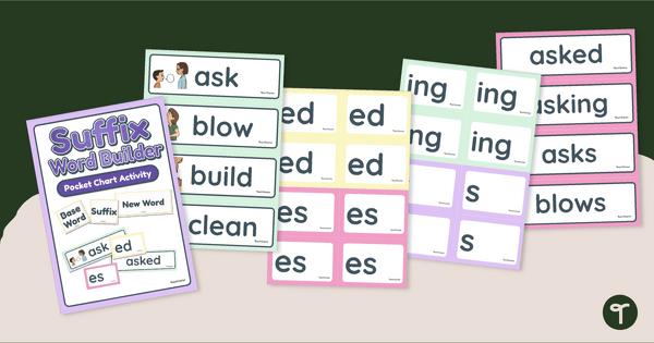 Go to Suffix Word Building Activity teaching resource