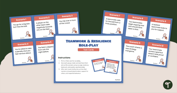 Go to Teamwork and Resilience Role-Play Task Cards teaching resource