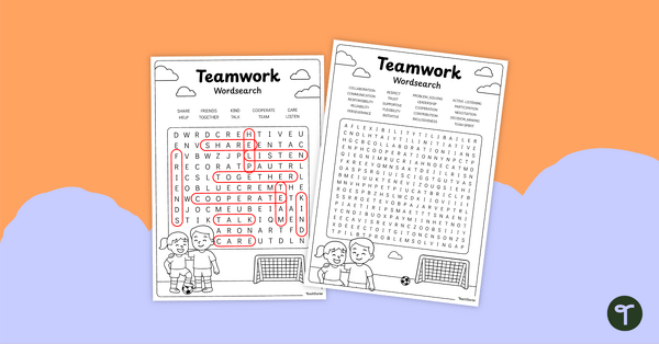 Go to Teamwork Word Searches - Differentiated teaching resource
