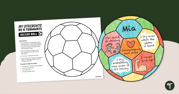 Go to What Makes a Good Teammate Template - Soccer Ball teaching resource
